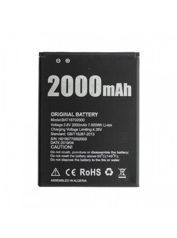 Акумулятор Doogee BAT18702000 для X50, X50L 2000 мА·год (T1213)