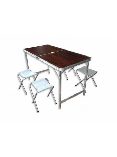 Складаний стіл для пікніка зі стільцями Коричневий (hub_oq3end)