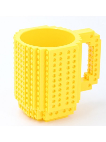 Чашка-конструктор SUNROZ у стилі "Lego" Жовтий (SUN3781)