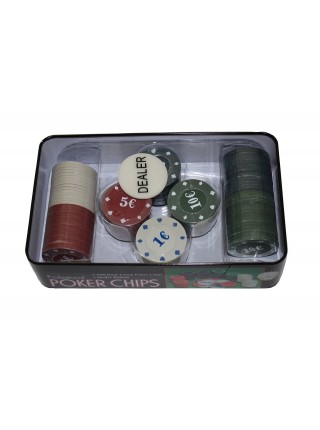 Набір DUKE для гри в покер в алюмінієвій коробці на 100 фішок (TC04100)