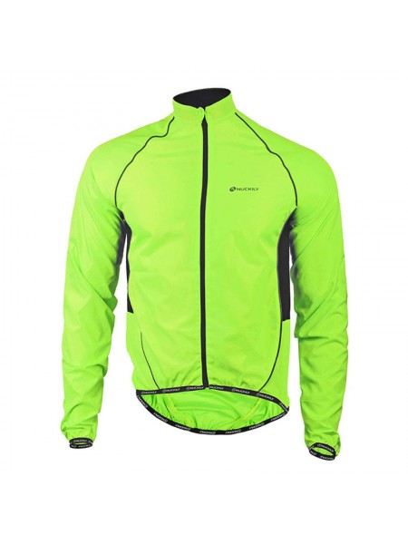 Вітровка велосипедна Nuckily MJ004 Fluorescent спортивна куртка чоловіча та жіноча S Салатовий (5081-14967a)