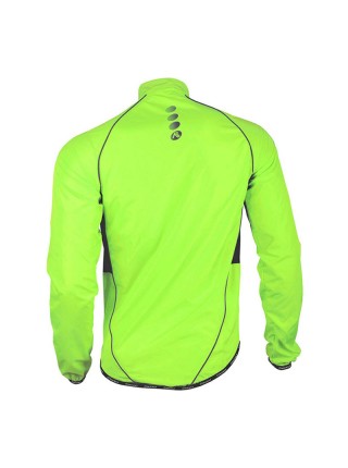 Вітровка велосипедна Nuckily MJ004 Fluorescent спортивна куртка чоловіча та жіноча S Салатовий (5081-14967a)