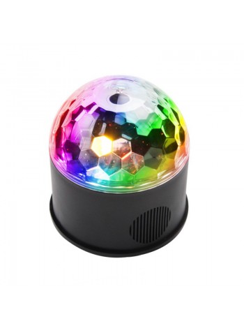 Диско куля EKOOT M-M09 MINI LED Bluetooth 9 кольорів кришталева куля пульт ДК (5206-15737a)