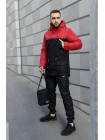 Комплект Парка червоно-чорна + Штани President + Бірсетка в подарунок Nike Репліка М (1586890721/1)