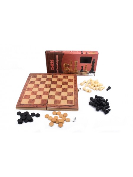 Шахи дерев'яні BK Toys S3031 3 в 1