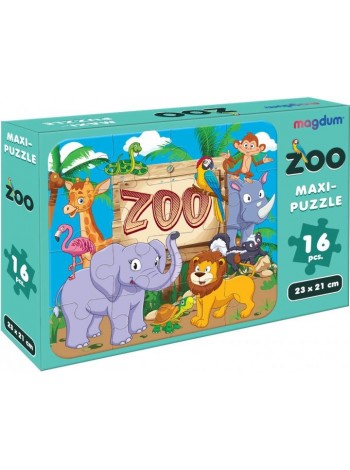 Дитяча настільна гра "Maxi-пазл Зоопарк" Magdum ME5032-01 EN