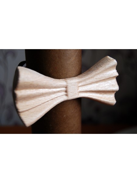 Дерев'яна метелик краватка 3D Альбінос ручної роботи, серія Зирикот