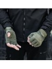 Рукавички тактичні армійські Annek з металевими вставками безпалі XL Хакі