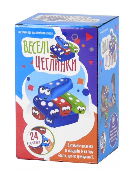 Настільна гра Весели Цеглинки Fun Game UKB-B 0040 (24) 24 деталі українською мовою в коробці (96256)