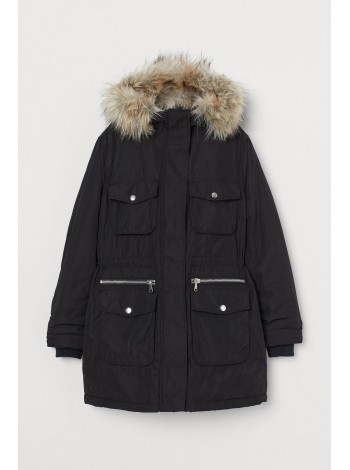 Жіноча парка H&M XS чорний 7402130