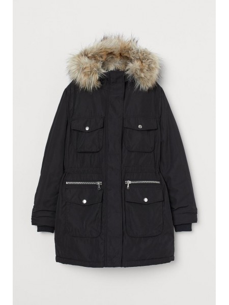 Жіноча парка H&M XS чорний 7402130