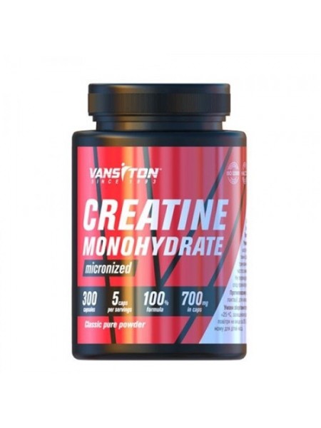 Креатин моногідрат Vansiton Creatine Monohydrate 700 mg 300 Caps
