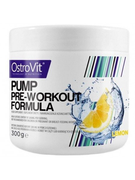Комплекс до тренування OstroVit PUMP Pre-Workout 300 g/30 servings/Lemon