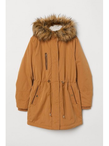 Жіноча парка H&M XS світло-коричневий 6935088