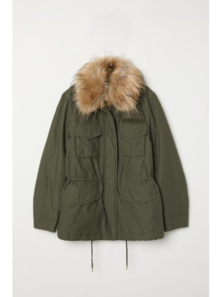 Жіноча парка H&M 34 хакі 412659453