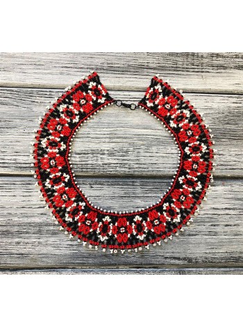 Кольє-силянка із чеського бісеру HatynkaUA Necklace намисто ручної роботи до вишиванки (SUN999_17)