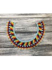 Кольє-силянка із чеського бісеру HatynkaUA Rainbow Necklace ручної роботи до вишиванки (SUN999_18)