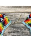 Кольє-силянка із чеського бісеру HatynkaUA Rainbow Necklace ручної роботи до вишиванки (SUN999_18)