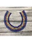Кольє-силянка із чеського бісеру HatynkaUA Rainbow Necklace стильне намисто ручної роботи (SUN999_19)