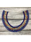 Кольє-силянка із чеського бісеру HatynkaUA Rainbow Necklace стильне намисто ручної роботи (SUN999_19)