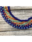 Кольє-силянка із чеського бісеру HatynkaUA Rainbow Necklace стильне намисто ручної роботи (SUN999_19)