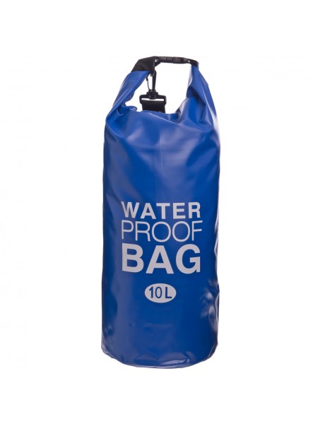 Водонепроникний гермомішок з плечовим ременем Waterproof Bag 10 л TY-6878-10 (PVC) Синій (PT0490)