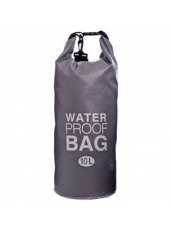 Водонепроникний гермомішок з плечовим ременем Waterproof Bag 10 л TY-6878-10 (PVC) Сірий (PT0492)
