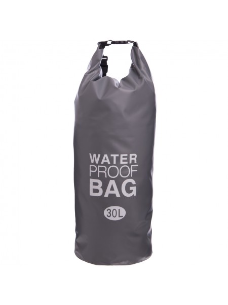 Водонепроникний гермомішок з плечовим ременем Waterproof Bag 30 л TY-6878-30 (PVC) Сірий (PT0509)