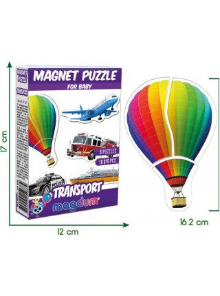 Набір магнітів Magdum Baby puzzle "Транспорт" ML4031-24 EN