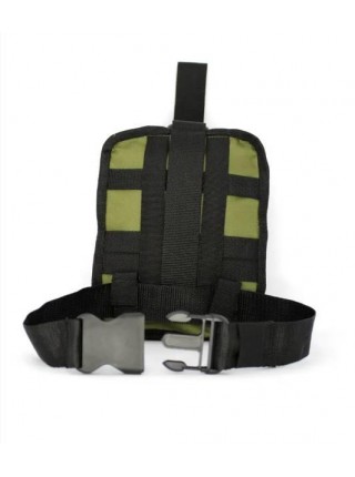Аптечка підсумок велика па стегна MOLLE VS Thermal Eco Bag зі змінним хрестиком шевроном VS TEB темно-зелений