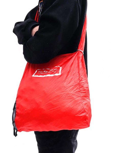 Складана компактна сумка-шопер SUNROZ Roll Up Bag Червоний (SUN4195)