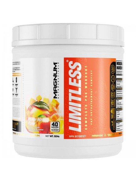Комплекс до тренування Magnum Nutraceuticals Limitless 504 g /20 servings/ Peach Mango Rush
