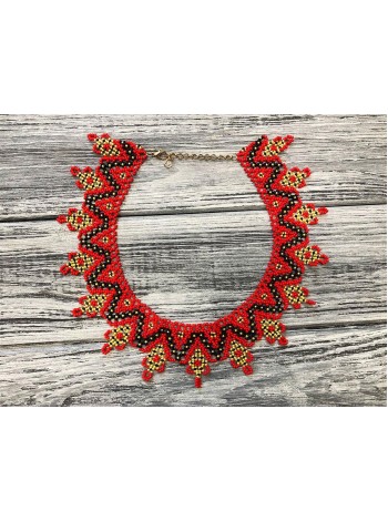 Кольє-силянка із чеського бісеру HatynkaUA Necklace намисто ручної роботи до вишиванки (SUN999_20)