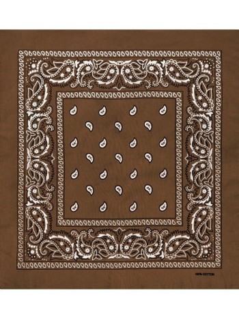 Бандана з малюнком 55х55 Коричнева (K012)