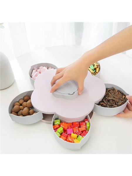 Обертова складна цукерка SUNROZ Flower Candy Box для цукерок і фруктів Рожевий (SUN4321)