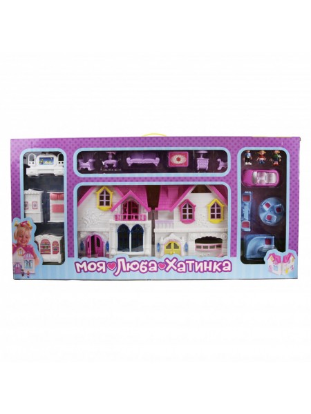 Будиночок для ляльок Metr+ WD-921 меблі фігурки машина Блакитний