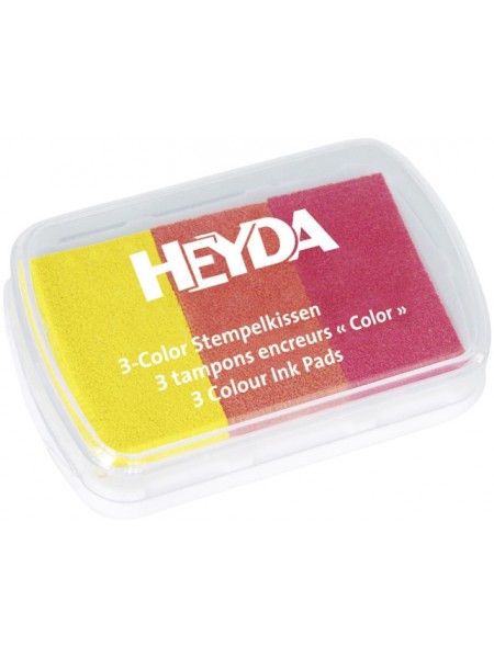 Чорнильна подушечка Heyda 9 x 6 см Жовто-червона 204888462