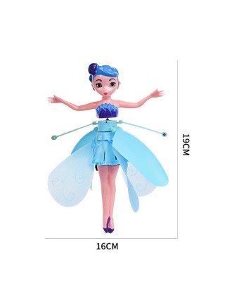 Летюча лялька фея інтерактивна Flying Fairy Летить за рукою Блакитний