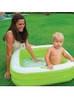 Дитячий надувний басейн INTEX 57100 85x85x23 см Зелений (SUN4493)