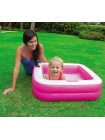 Дитячий надувний басейн INTEX 57100 85x85x23 см Рожевий (SUN4494)