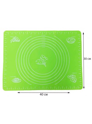 Набір силіконовий килимок і лопатка з антипригарним покриттям 2Life 40 х 30 см Салатовий (n-1255-1)