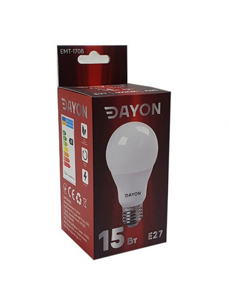 Світлодіодна лампа DAYON A60 15 W 4100 K E27 (EMT-1708)