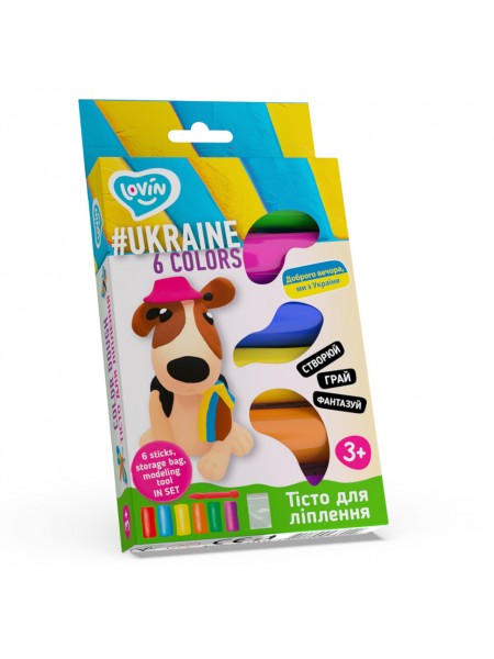 Набір тіста для ліплення "Асорті #Ukraine" TM Lovin 41171 6 кольорів