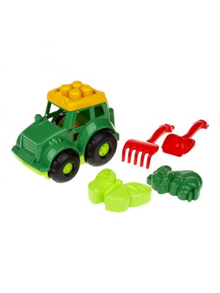 Пісочний набір Трактор "Кузнечик" No2 Colorplast 0213 Зелений
