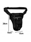 Сумка тактична AOKALI Outdoor A176 Black на пояс і ногу компактна для альпінізму