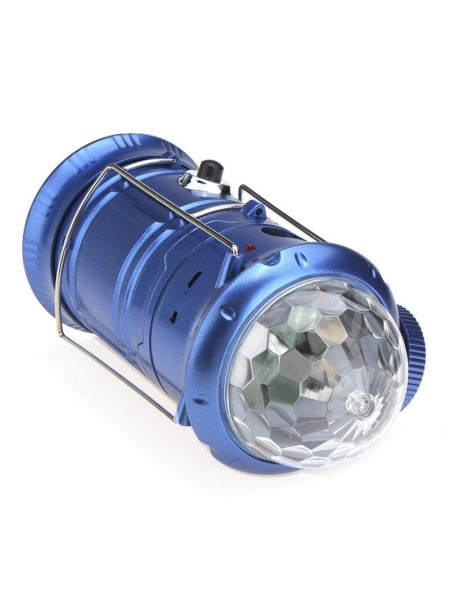 Ліхтар лампадка кемпінговий Magic cool розсувний з USB дискошаром і динаміком блютуз 6 LED + 1 W + 3COL MX-6801