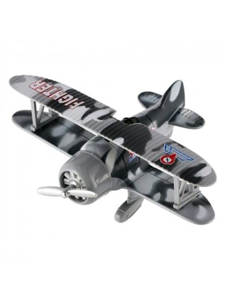 Дитячий металевий "Самолет" A-Toys XG879-102 інерційний Сірий