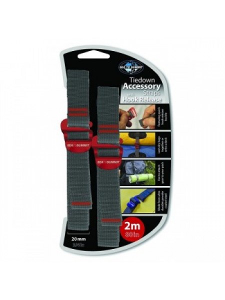 Ремінь для стягувань Sea To Summit Accessory Strap With Hook Buckle 20 мм 2 м (1033-STS ATDASH202.0)