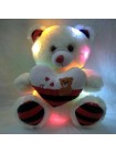 Ведмедик Тедді 25 см із серцем UKC зі світловими та звуковими ефектами Білий