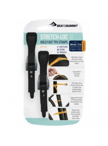 Набір стяжок Sea To Summit Stretch-loc 12 12 mm*300 mm 2 Pack Black (1033-STS ATD2079-01020115)